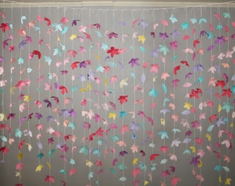 Rainbow Paper Flower Garland: Custom Wedding Backdrop, Nursery Decor