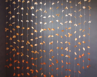 Paper Flower Garland: Orange Ombre