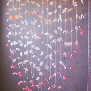 Paper Flower Garland: Peach- White-Light Pink Ombre