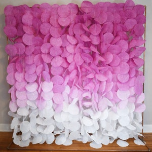 Magenta Ombre Papier Kreis Girlande Hintergrund