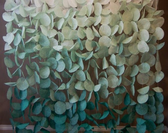 Green Ombré Original Paper Circle Garland Backdrop