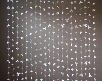 Paper Flower Garland : White