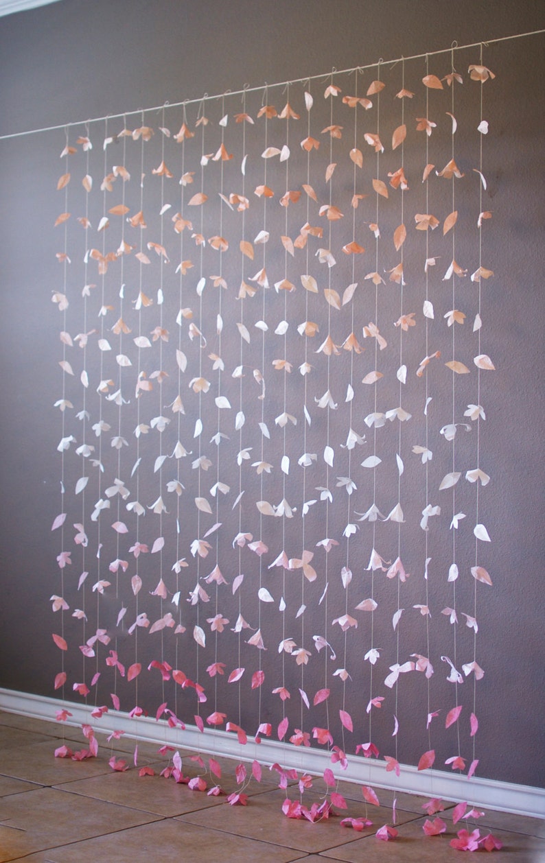 Paper Flower Garland: Peach and Blush Ombre image 1