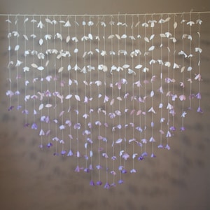 Guirlande de fleurs en papier : lavande ombrée