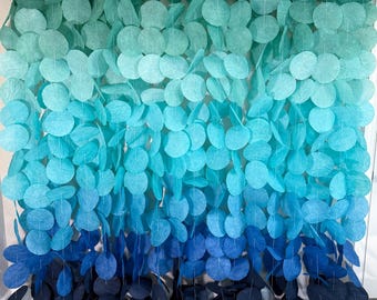 Green and Blue Ombre Backdrop | Birthday Party & Photo Booth Decor