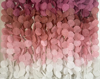 In Stock and ON SALE! Raspberry Blush Ombre Backdrop | Wedding, Baby Shower & Photo Booth Decor