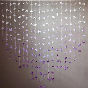 Guirlande de fleurs en papier : violet dégradé