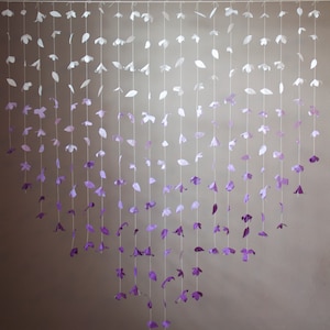 Paper Flower Garland: Purple Ombre