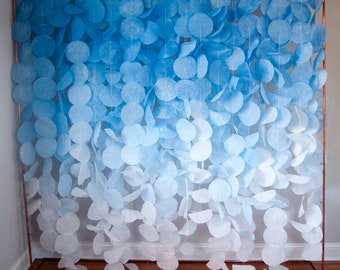 Sky Blue Ombré Original Paper Circle Garland Backdrop
