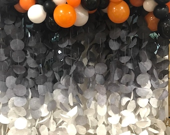 Black Ombré Original Paper Circle Garland Backdrop