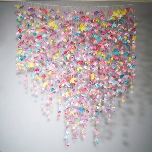 Paper Flower Garland: Rainbow Pastels