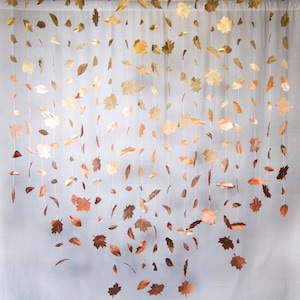 Fall Leaf Garland: Metallic