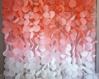 Orange Coral Ombre Backdrop | Party & Photo Decor