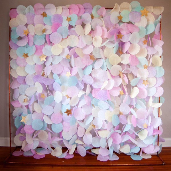 Pastel and Gold Star Backdrop | Party & Photo Decor