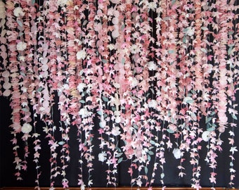 Paper Floral Garland: Pink and Blush