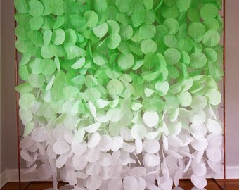 Lime Green Ombré Original Paper Circle Garland Backdrop