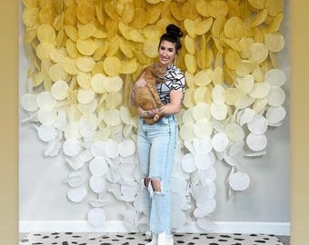 Golden Yellow Ombre Backdrop | Wedding & Photo Booth Decor