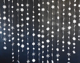 Paper Snowflake Garland