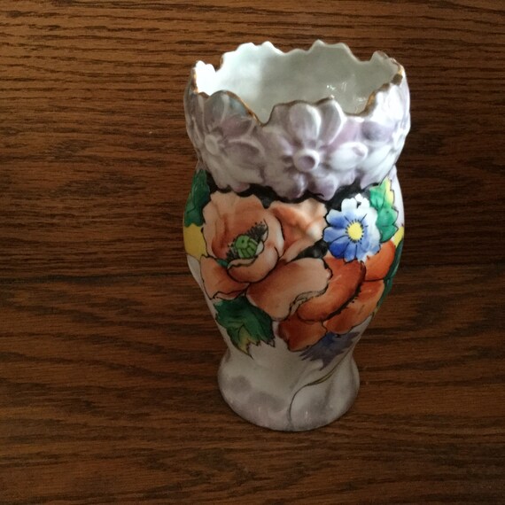 Sale***vintage FLOWERED JAPAN VASE Floral Design Japan Vase - Etsy