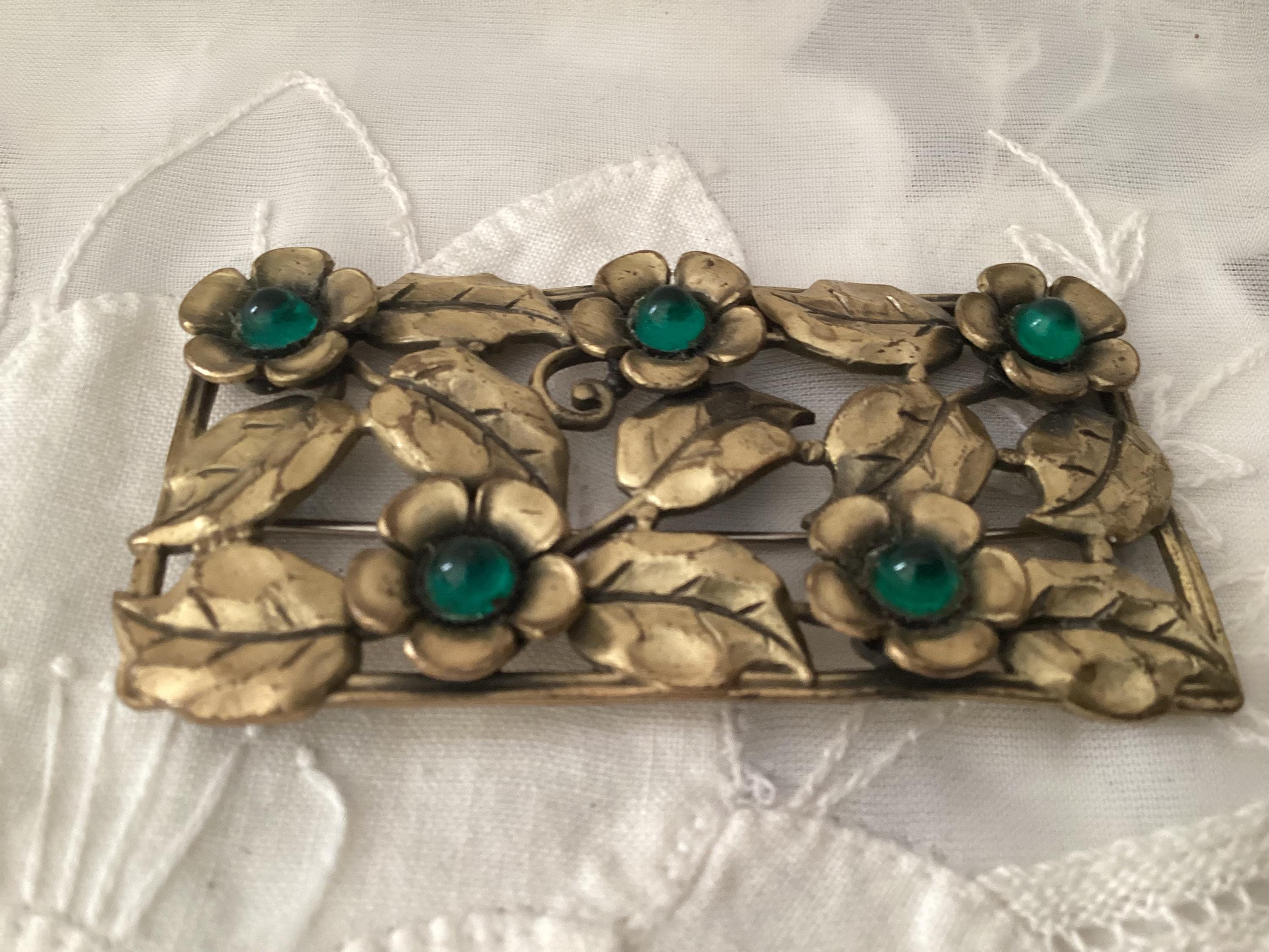 Vintage Czech Brooch - Etsy