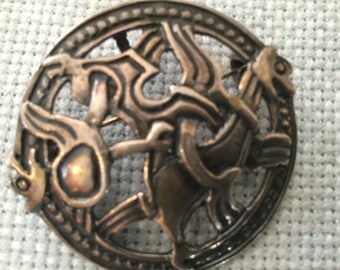 Sale***Vintage STERLING  NORWEGIAN DRAGESTIL Brooch/ Pendant    Dragon Design  Sterling Pin/ Pendant