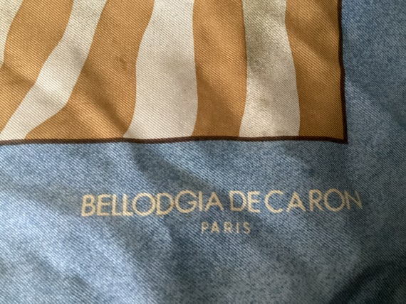 Large Vintage BELLODGIA DECARON Paris SCARF  100%… - image 2