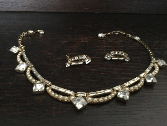 Sale***Vintage DENBE Rhinestone Princess CHOKER a… - image 1