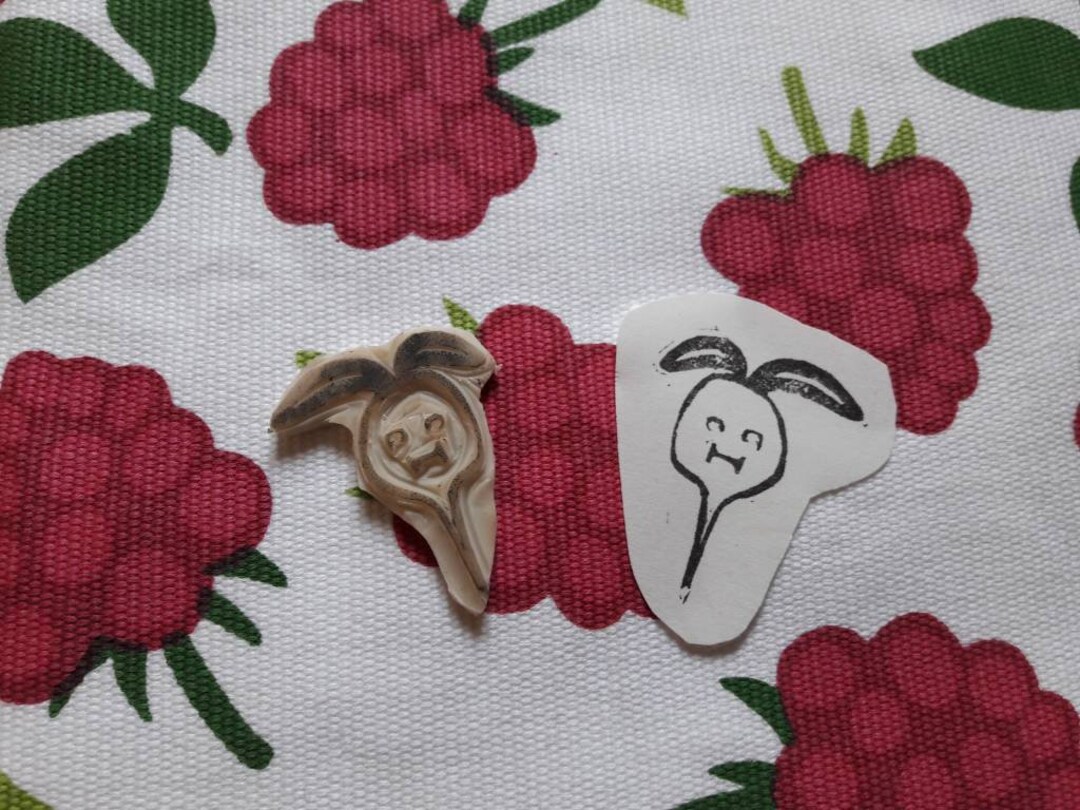 Cute Radish, Handmade Rubber Stamp - Etsy