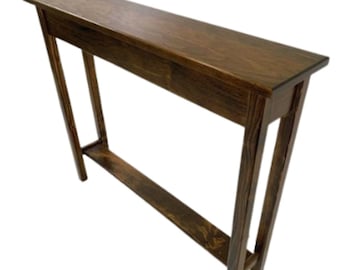Consola de madera maciza teñida de 36", sofá, mesa de recibidor con estante inferior