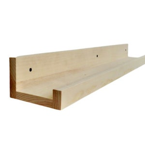 Unfinished Floating ledge Shelf, Picture ledge Shelf