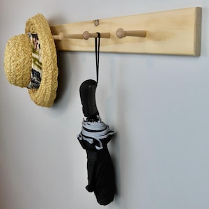 Unfinished Shaker Peg Coat Hat Rack 30&quot;