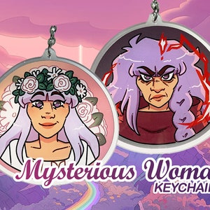 Mysterious Woman Keychains, double-sided | Centaurworld