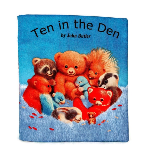 Ten in the Den - Soft Cloth Books for Baby, Children, Boys, Girls, Child, Toddlers, Kids