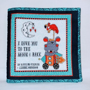 I Love You To The Moon Back Soft Cloth Book For Baby Etsy I Love You To The Moon Back Soft Cloth Book For Baby Etsy