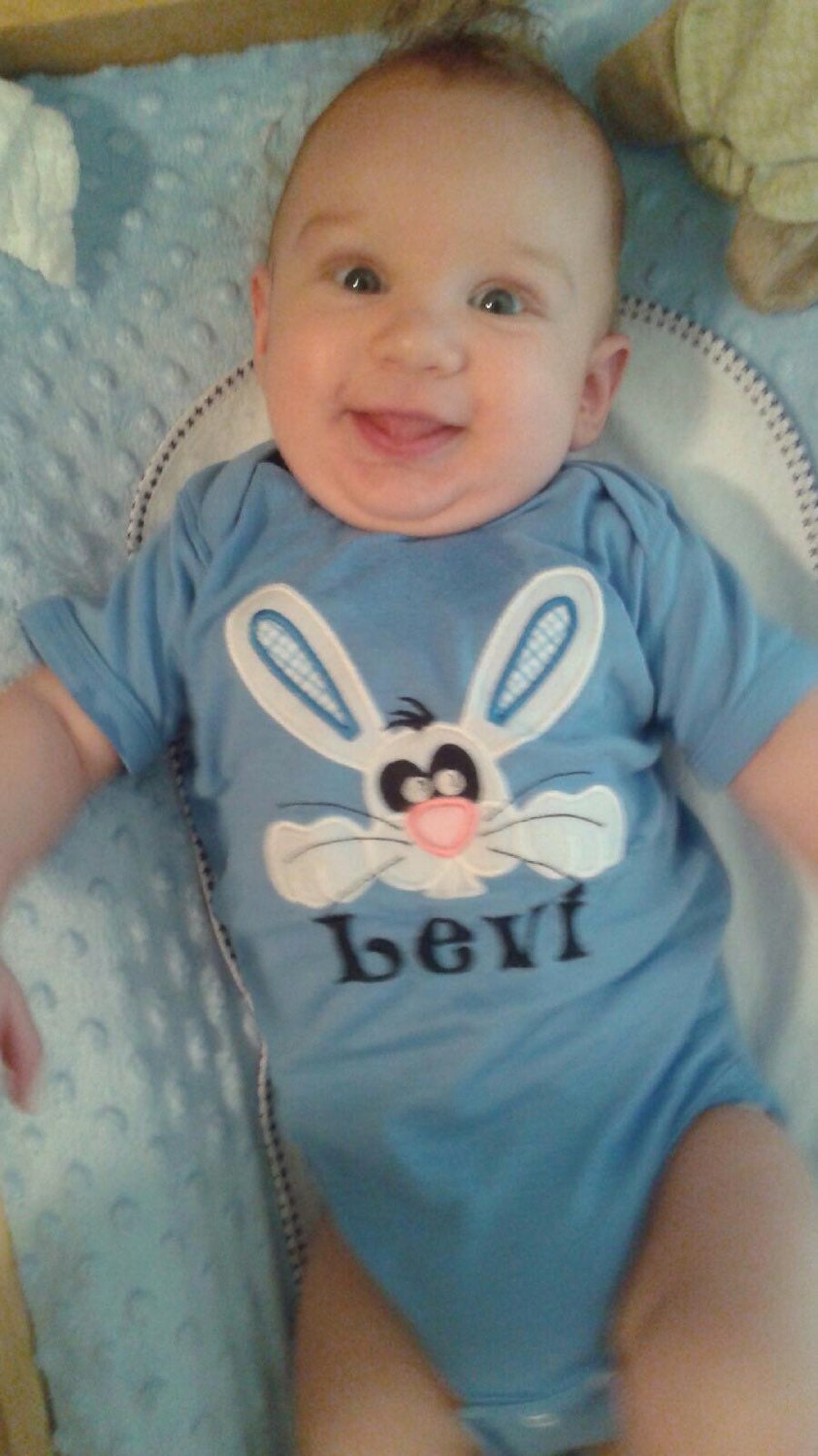 Bunny Print Onesie with Hat