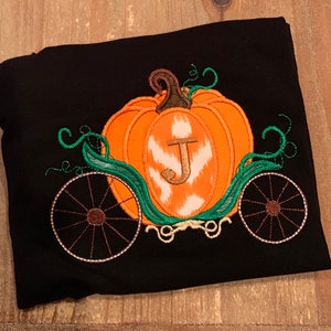 Pumpkin carriage with Initial