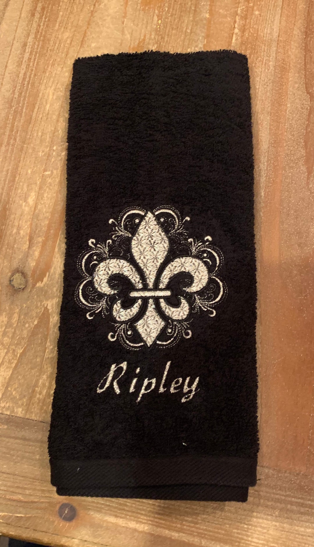 Fleur De Lis Hand Towel Etsy