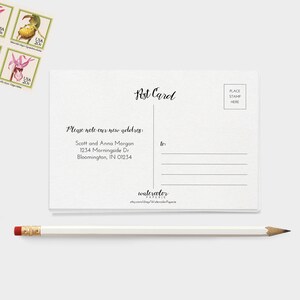 We've Moved Postcards Watercolor Moving Announcement Cards Set of 15, 30, or 60 Change of Address image 2