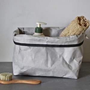 Stylish storage, washable paper bag, box, bread bag, bathroom storage, monochrome, modern home, scandinavian, nordic