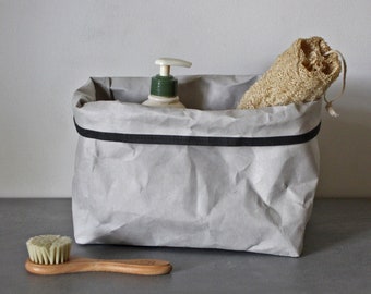 Stylish storage, washable paper bag, box, bread bag, bathroom storage, monochrome, modern home, scandinavian, nordic