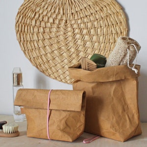Washable Paper Cosmetic Bag: Minimalist Toiletry Travel Storage