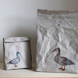 Sac à lunch, sac en papier réutilisable, sac en papier lavable, rangement des aliments, minimaliste, sac écologique