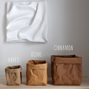 Brown Paper bag, washable paper bag, planter, hamper, pot, natural, rustic, Earthfriendly, Eco, Earth tones, plastic free, kraft look