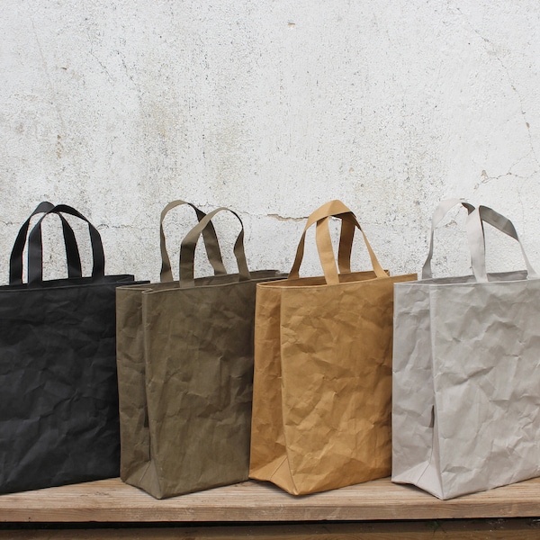 Wasbare Paper Market-draagtas: milieuvriendelijke shabby-chic schoudertas