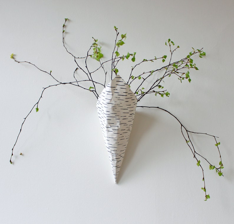 Wall planter, stationery storage, workshop storage, hanging planter, office, desk storage, tool storage, air plant holder, wall vase Birch pattern