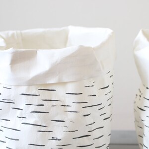 Birch Bark design paper baskets, washable paper bags, Nordic Style, Scandinavian, interior decor, Easter image 8