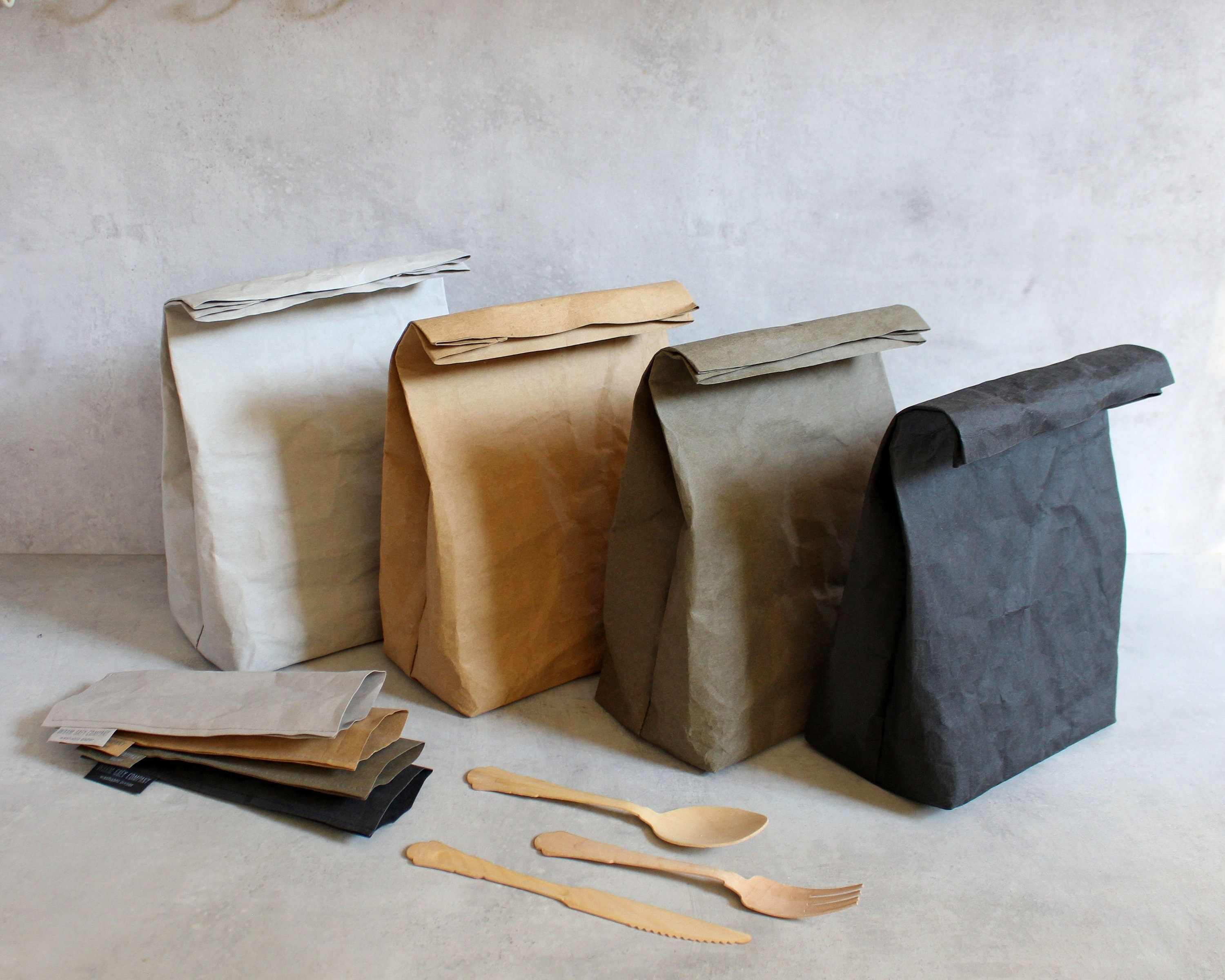 made from TYVEK IM A Brown Paper Bag Reusable Insulated Lunch Bag Closure & Tear Proof 5 Lunch bag with Velcro closure