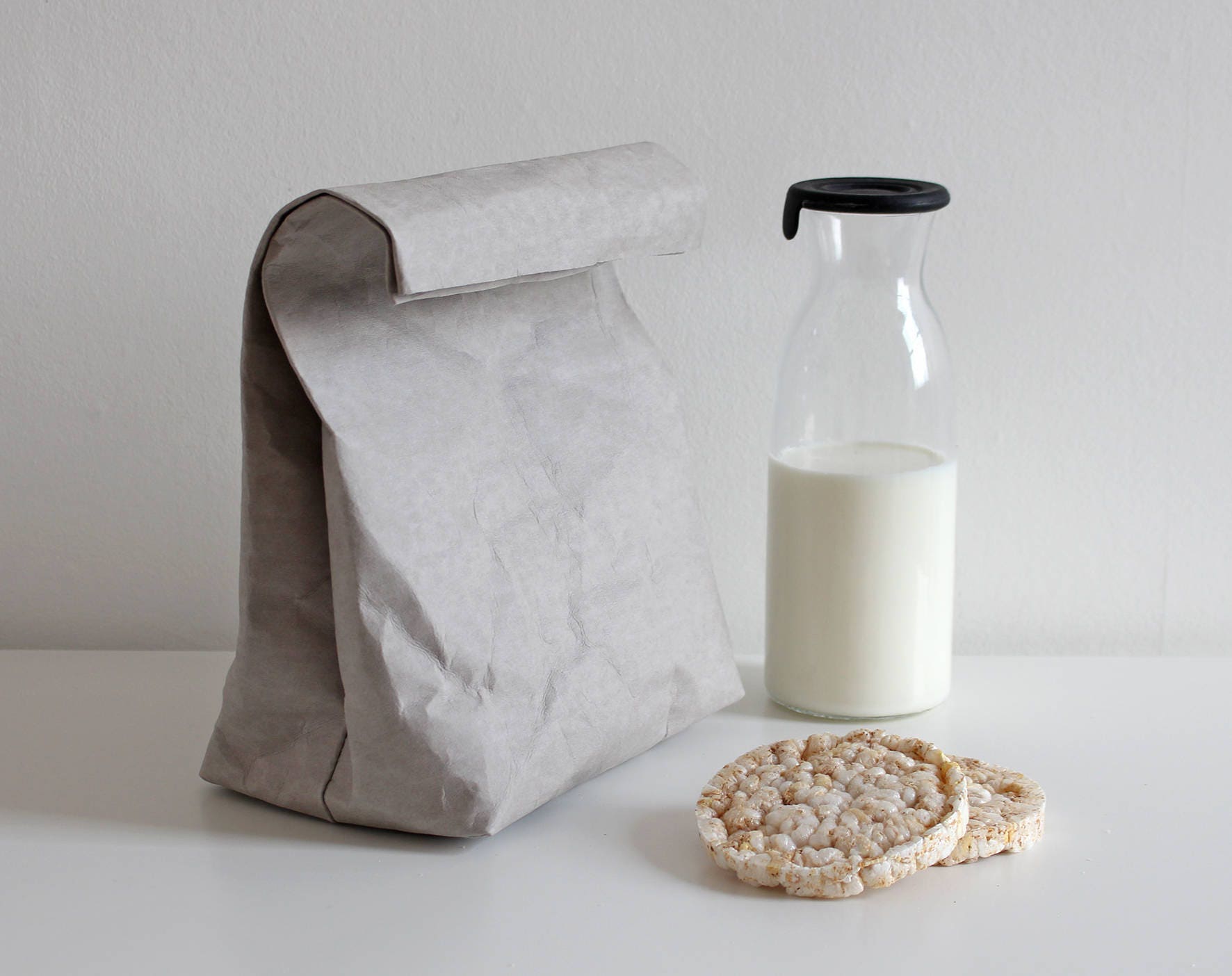 Vegan Leather Lunch Bag Reusable Paper Bag Washable Paper Etsy UK