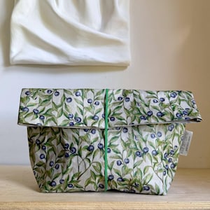 Borsa da viaggio, beauty case con design Blueberry in carta lavabile, organizer per borsa