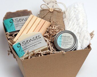 CORPORATE MEDIUM GIFT set - free shipping 2 Soaps Gift Basket - Holiday Gift - Gift Basket - Handmade Soap Gift Box Set